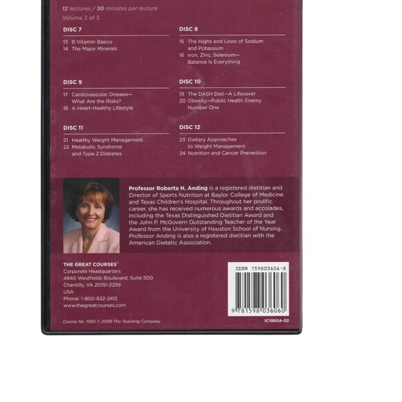 Nutrition Made Clear The Great Courses  18 Discs No Booklets - Picture 4 of 6